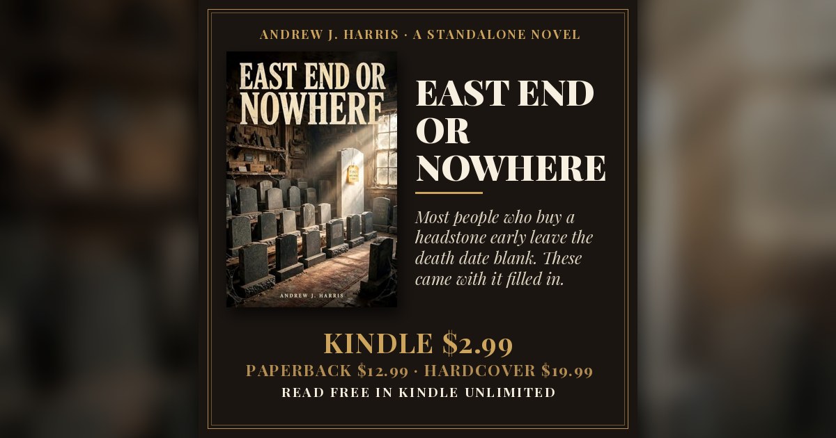EAST END OR NOWHERE by Andrew J. Harris — book cover and prices