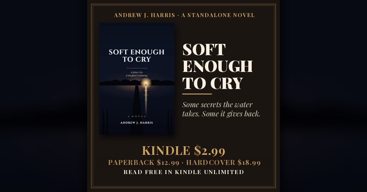 SOFT ENOUGH TO CRY by Andrew J. Harris — book cover and prices