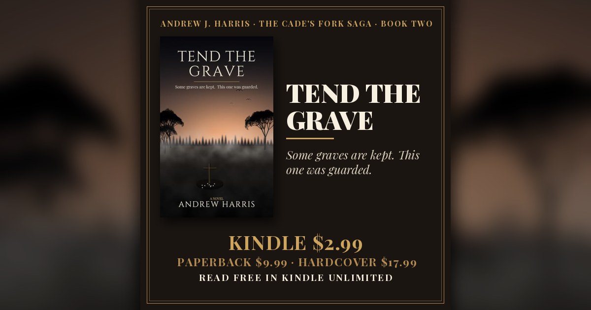 TEND THE GRAVE by Andrew J. Harris — book cover and prices