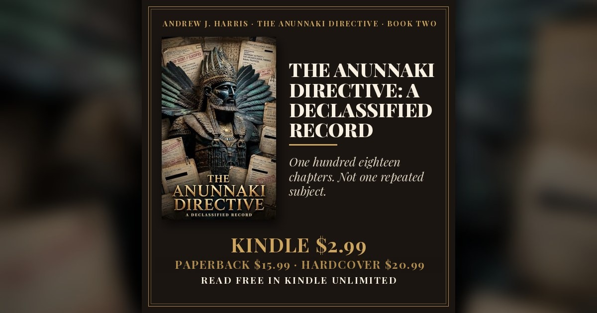 THE ANUNNAKI DIRECTIVE: A DECLASSIFIED RECORD by Andrew J. Harris — book cover and prices
