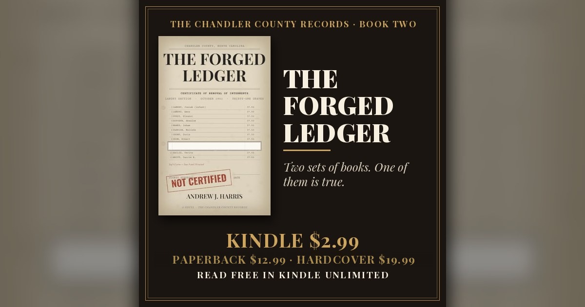 THE FORGED LEDGER by Andrew J. Harris — book cover and prices